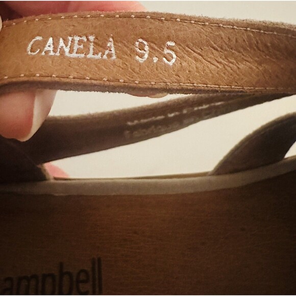 Jeffrey Campbell Canela Taupe Suede Strappy Low Stacked Heel Flats Women's 9.5 - Picture 7 of 8